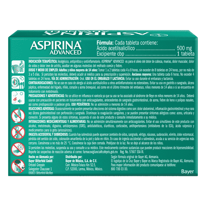 Aspirina_advanced instrucciones de uso
