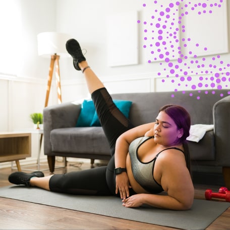 Person during exercise